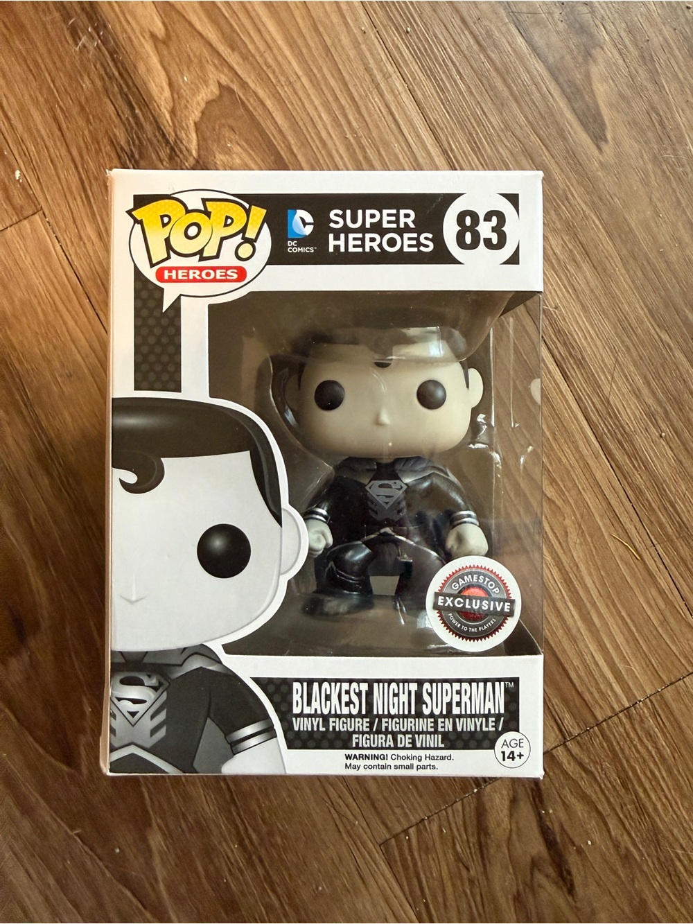 Funko Black and White Pop! Heroes Blackest Night Superman Figure